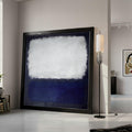 Mark Rothko Canvas Wall Art, White and Blue Abstract Painting, Modern Minimalist Canvas Print, Large Living Room Art, Home Ready To Hang,