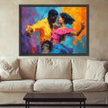 Passionate Dance Couple Canvas, Colorful Abstract Art, Romantic Wall Decor, Vibrant Expression Print, Ready to Hang Canvas Ready To Hang,