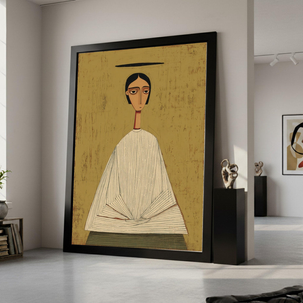 Abstract Portrait Canvas, Modern Minimalist Art, Figurative Wall Art, Contemporary Home Decor Ready To Hang,
