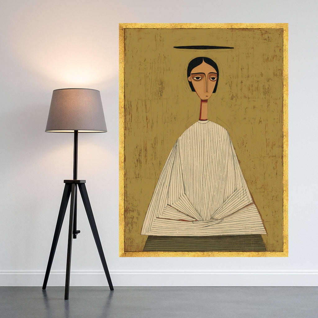 Abstract Portrait Canvas, Modern Minimalist Art, Figurative Wall Art, Contemporary Home Decor Ready To Hang,