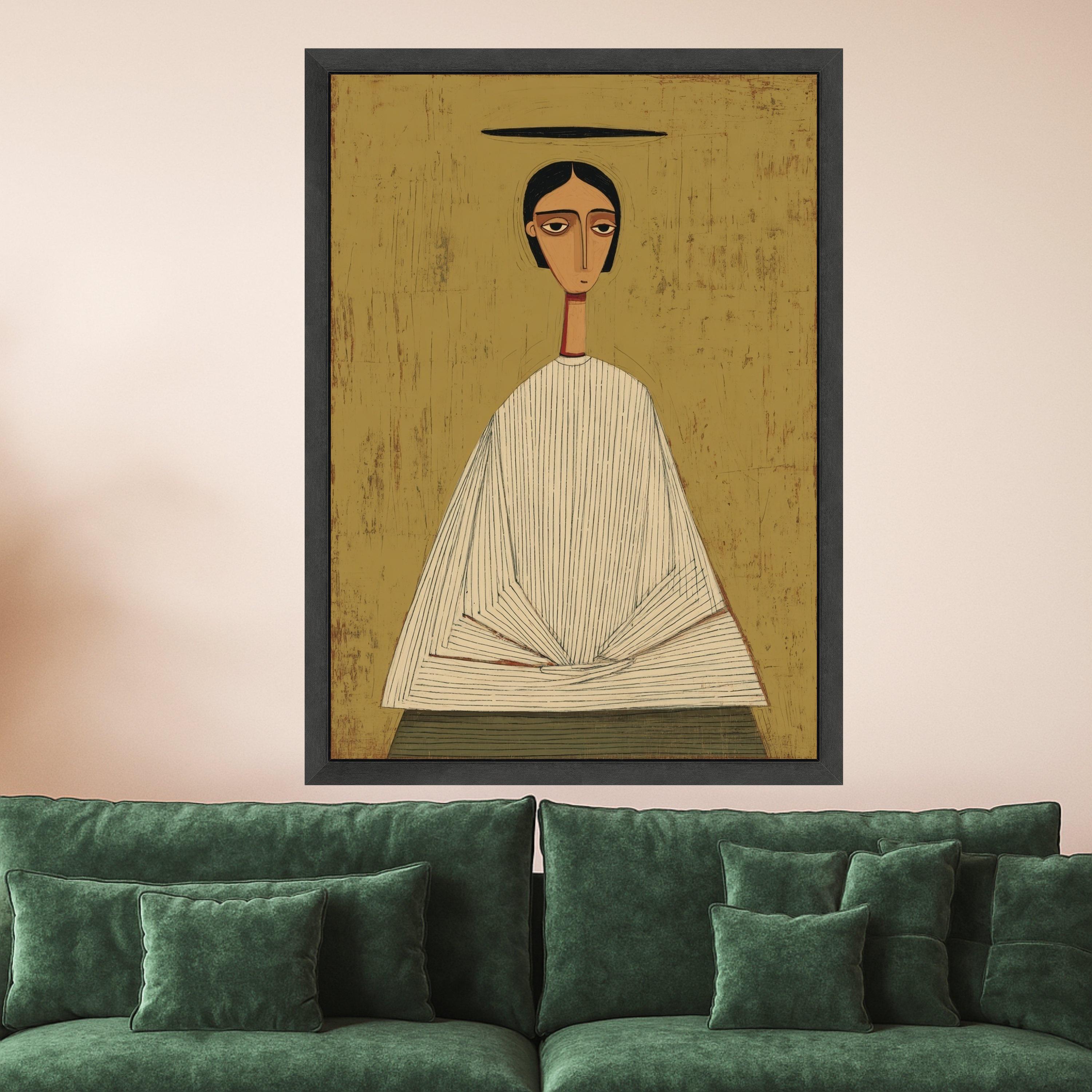 Abstract Portrait Canvas, Modern Minimalist Art, Figurative Wall Art, Contemporary Home Decor Ready To Hang,
