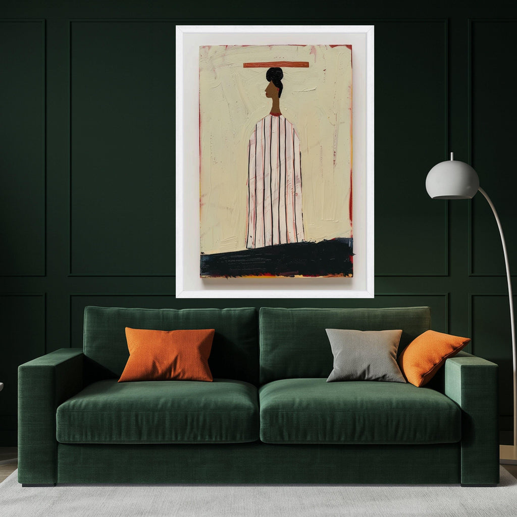 Abstract Woman Portrait, Minimalist Canvas, Modern Wall Art, Contemporary Home Decor, Artistic Print Design Ready To Hang,