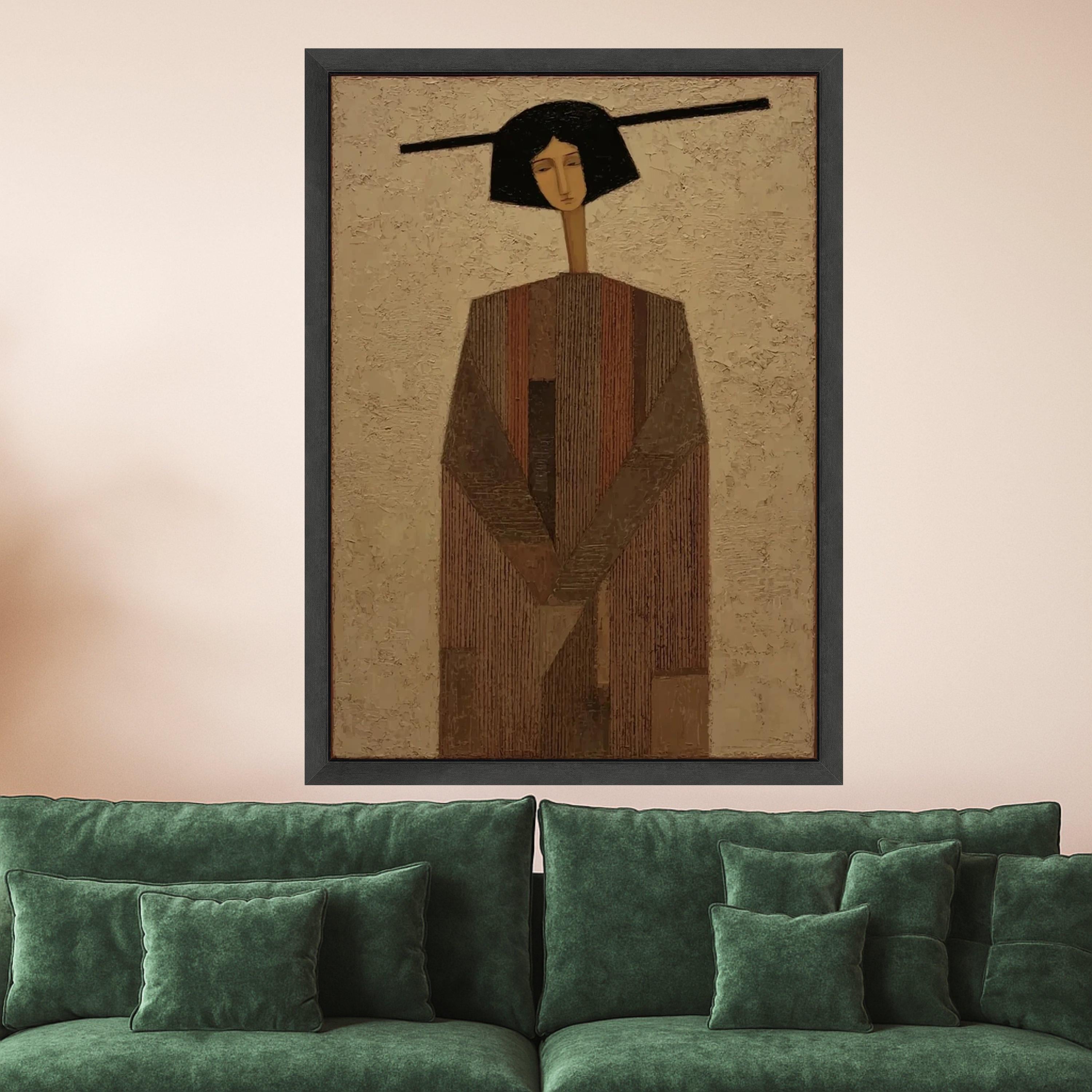 Abstract Woman Portrait Canvas, Modern Art Print, Wall Art, Minimalist Home Décor, Figurative Art Canvas Ready To Hang,