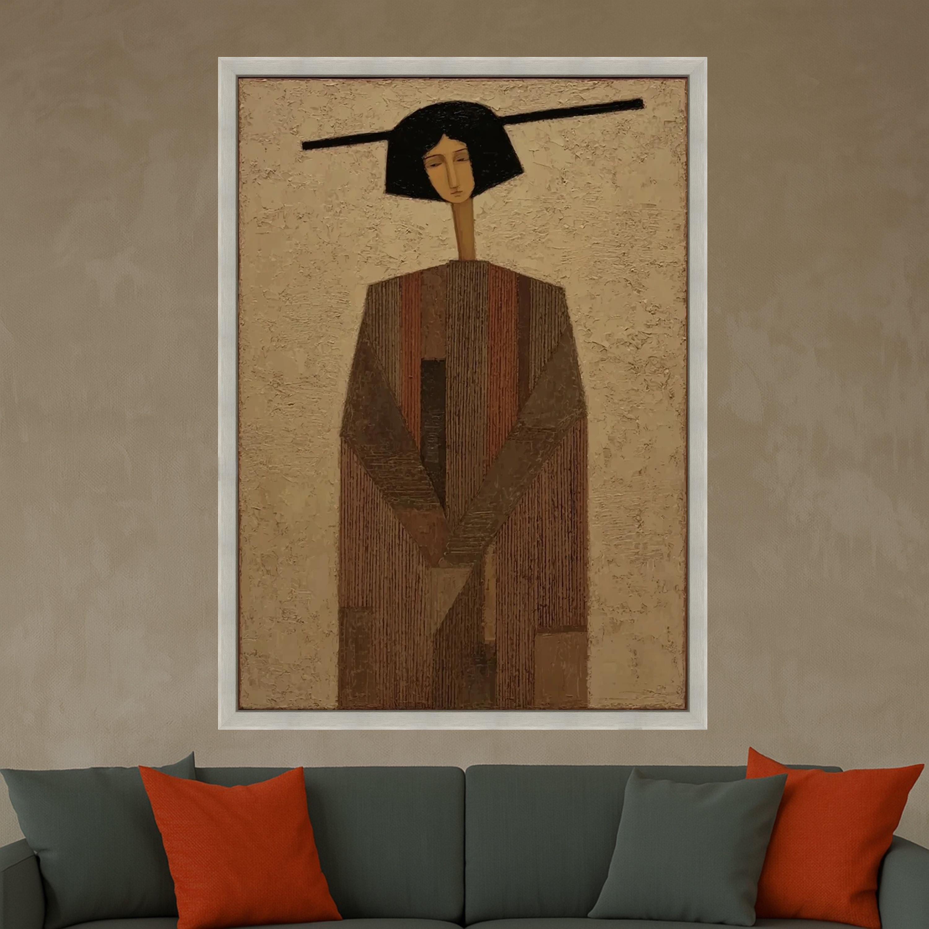 Abstract Woman Portrait Canvas, Modern Art Print, Wall Art, Minimalist Home Décor, Figurative Art Canvas Ready To Hang,