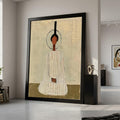 Minimalist Meditative Figure, Abstract Canvas Art, Spiritual Wall Decor, Modern Art Print, Calm Home Decoration Ready To Hang,