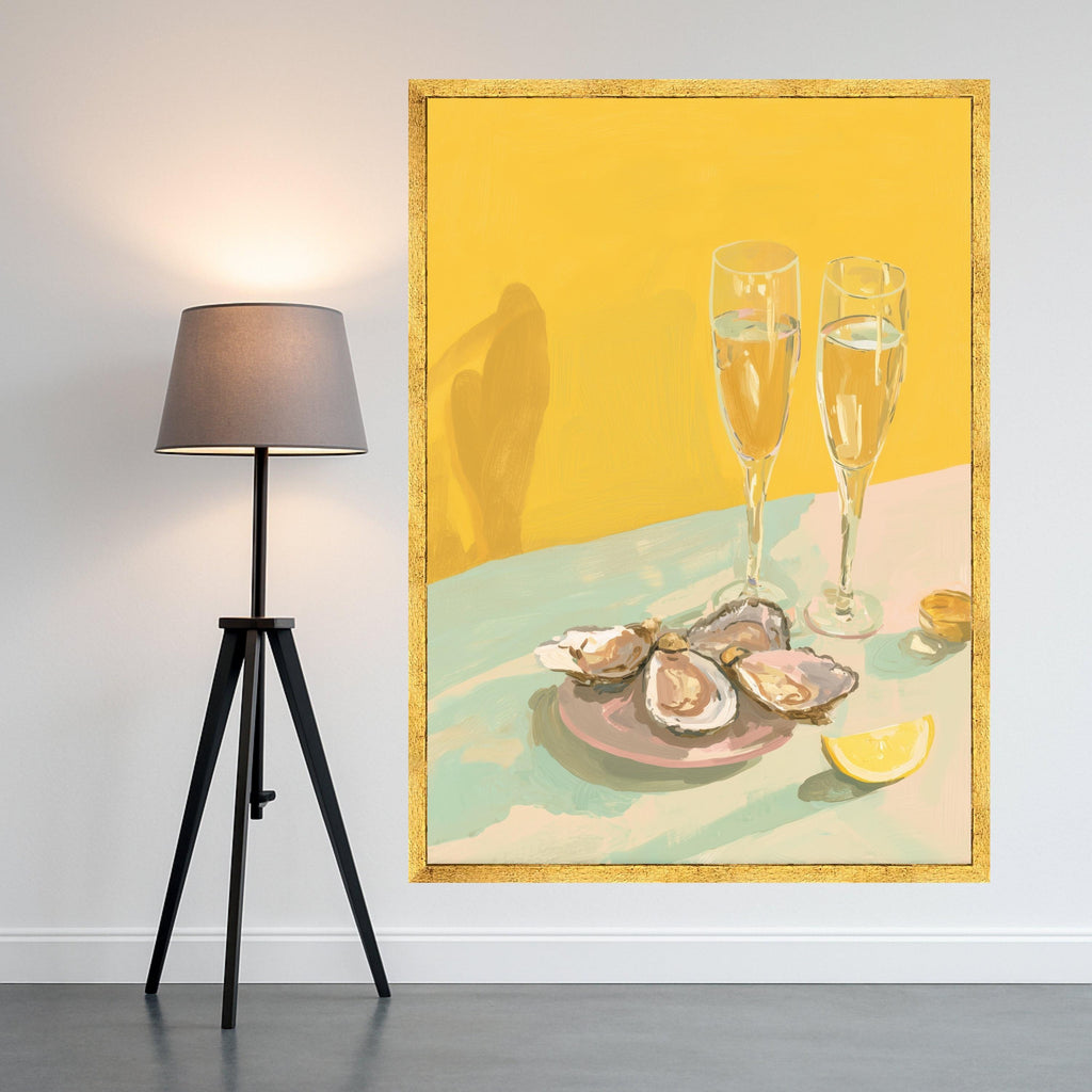 Elegant Oyster Shell Art Canvas, Oyster Print Wall Art, Coastal Oyster Decor, Seafood Dining Canvas, Oyster Shell Wall Art Ready to Hang