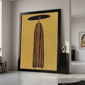 Minimalist Figure Canvas, Striped Outfit Wall Art, Abstract Modern Design, Large Canvas Decoration Ready To Hang,