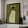 Minimalist Figure Canvas, Striped Outfit Wall Art, Modern Abstract Canvas, Large Size Home Decor Ready To Hang,