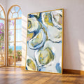Abstract Oyster Art Canvas, Oyster Shell Wall Art, Coastal Oyster Print, Nautical Oyster Decor, Seaside Canvas Decoration