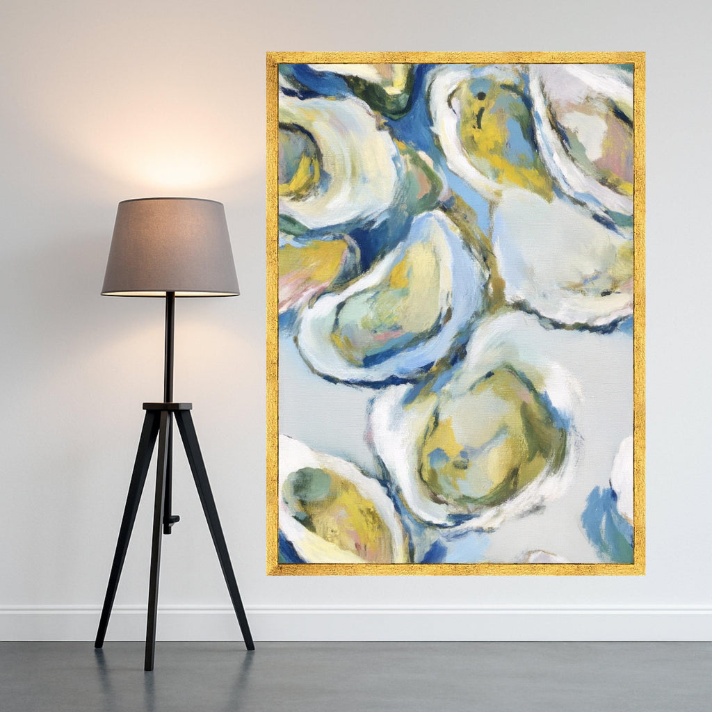 Abstract Oyster Art Canvas, Oyster Shell Wall Art, Coastal Oyster Print, Nautical Oyster Decor, Seaside Canvas Decoration