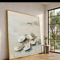 Coastal Oyster Art Canvas, Oyster Shell Art Wall Decor, Neutral Oyster Print, Oyster Shell Wall Art, Beach Inspired Canvas
