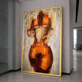 Abstract Violin Body Art, Musical Instrument Canvas Print, Artistic Wall Decor