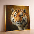 Majestic Tiger Close-Up Canvas, Wildlife Animal Portrait Wall Art, Realistic Tiger Face Canvas, Nature Home Decoration, Bold Animal Print
