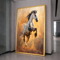 Majestic Running Appaloosa Horse Canvas, Dynamic Animal Wall Art, Equestrian Decor, Bold Living Room Canvas, Energetic Nature Artwork