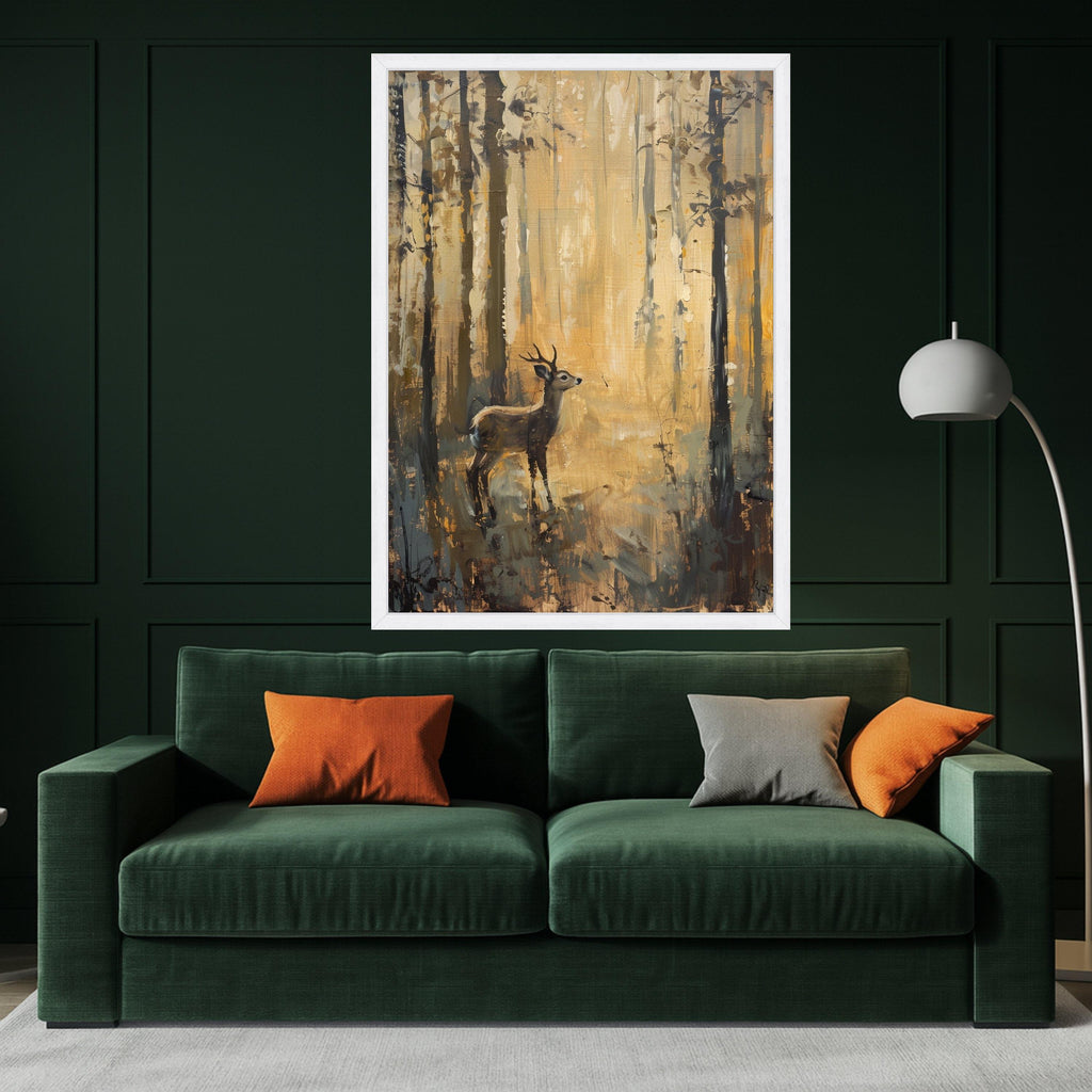 Majestic Deer Art Canvas Wall Art Print Autumn Forest Deer Art Canvas Print Rustic Woodland Wall Art Print Nature Decor